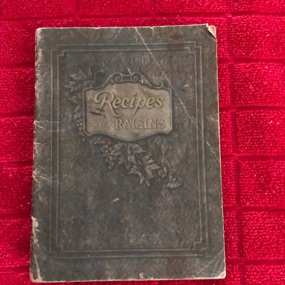 Vintage recipe book